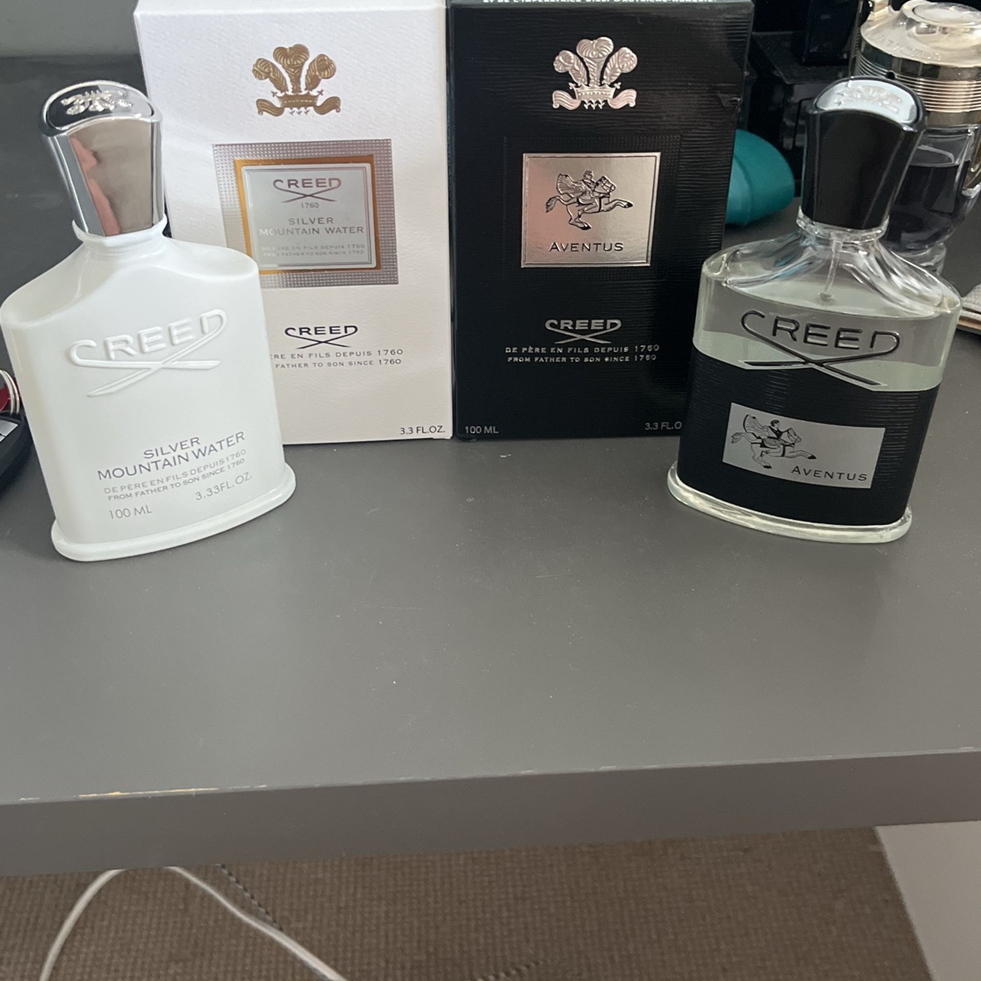 Creed Aventus/ Silver Mountain Water Both 3.3 FL.OZ.