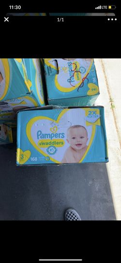 Pampers swaddlers size 3 , 168 count