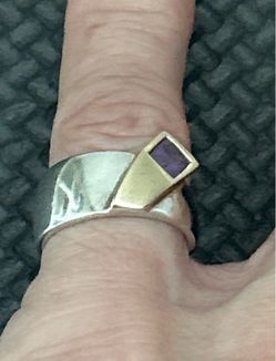 14k& Sterling Amethyst ring