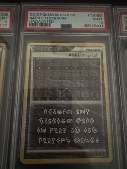Pokemon alpha lithograph hg ss psa