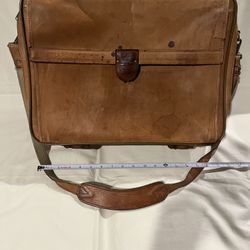 Hartmann Tan Leather Suitcase