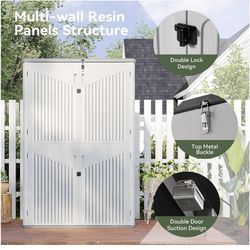 New In Boxes! Outdoor Resin Storage Shed With Shelves 