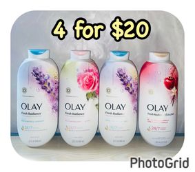 (4) Olay Body Washes 22 fl oz each