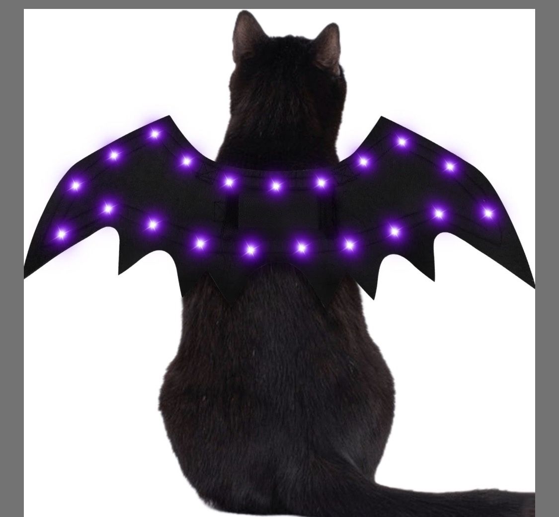 Purple LED Bat Wings For Pet