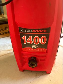 Clean Force 1400 psi pressure washer