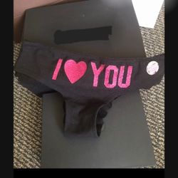 NEW Victoria’s Secret PINK Limited Edition Super Model Runway Glitter I Love You Thong Bikini Underwear Under Pants Panty XS M L