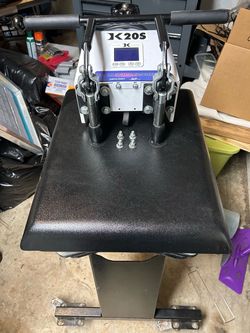 Heat press on stand