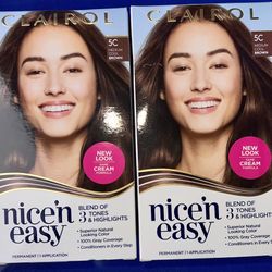 2 Clairol 5C Medium Cool Brown Color Hair Coloring 