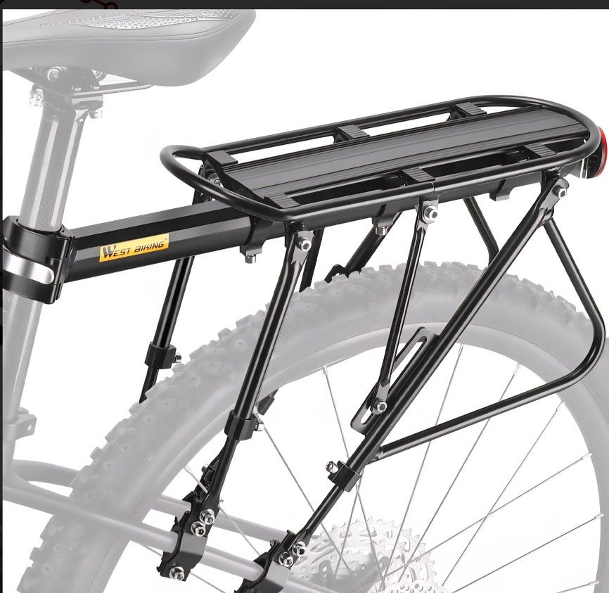 West Biking Bike Carrier Rack, 310 LB Capacity Solid Bearings Universal Adjustable Bicycle Luggage Cargo Rack,Cycling