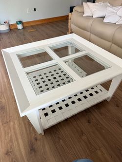white coffee table