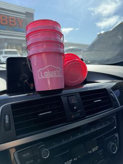 Lowe’s Blue Mini Buckets W Lids 