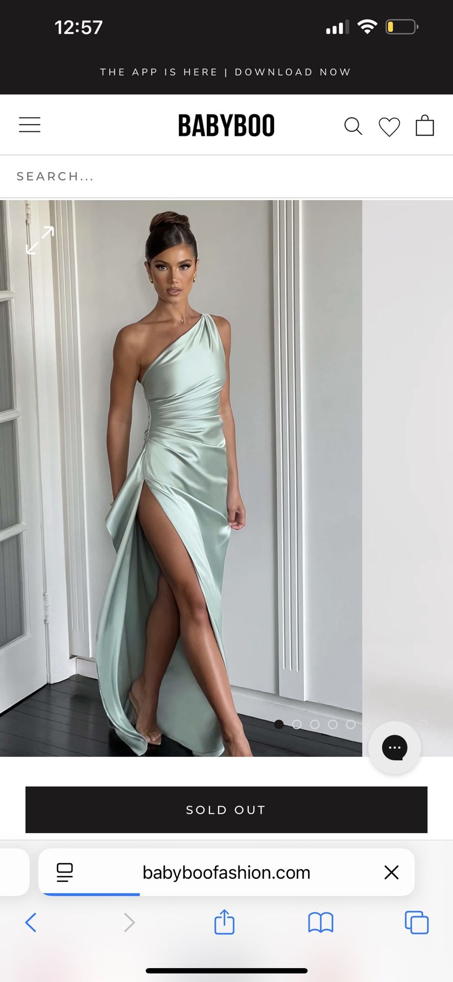 Worn Once ! Babyboo Green Satin Dress
