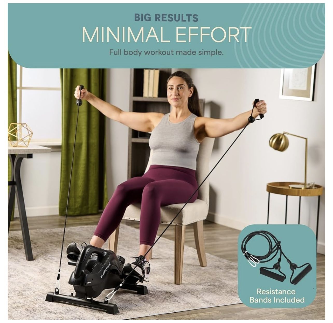 NEW in the box - Lifepro Under Desk Elliptical Exercise Machine – Mini Bike Elliptical for Low Impact Leg & Arm Movement – Quiet Magnetic Resistance