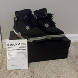 Jordan 4 Black Canvas’s