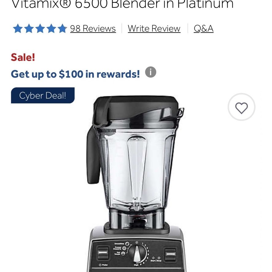 Vitamix 6500 top