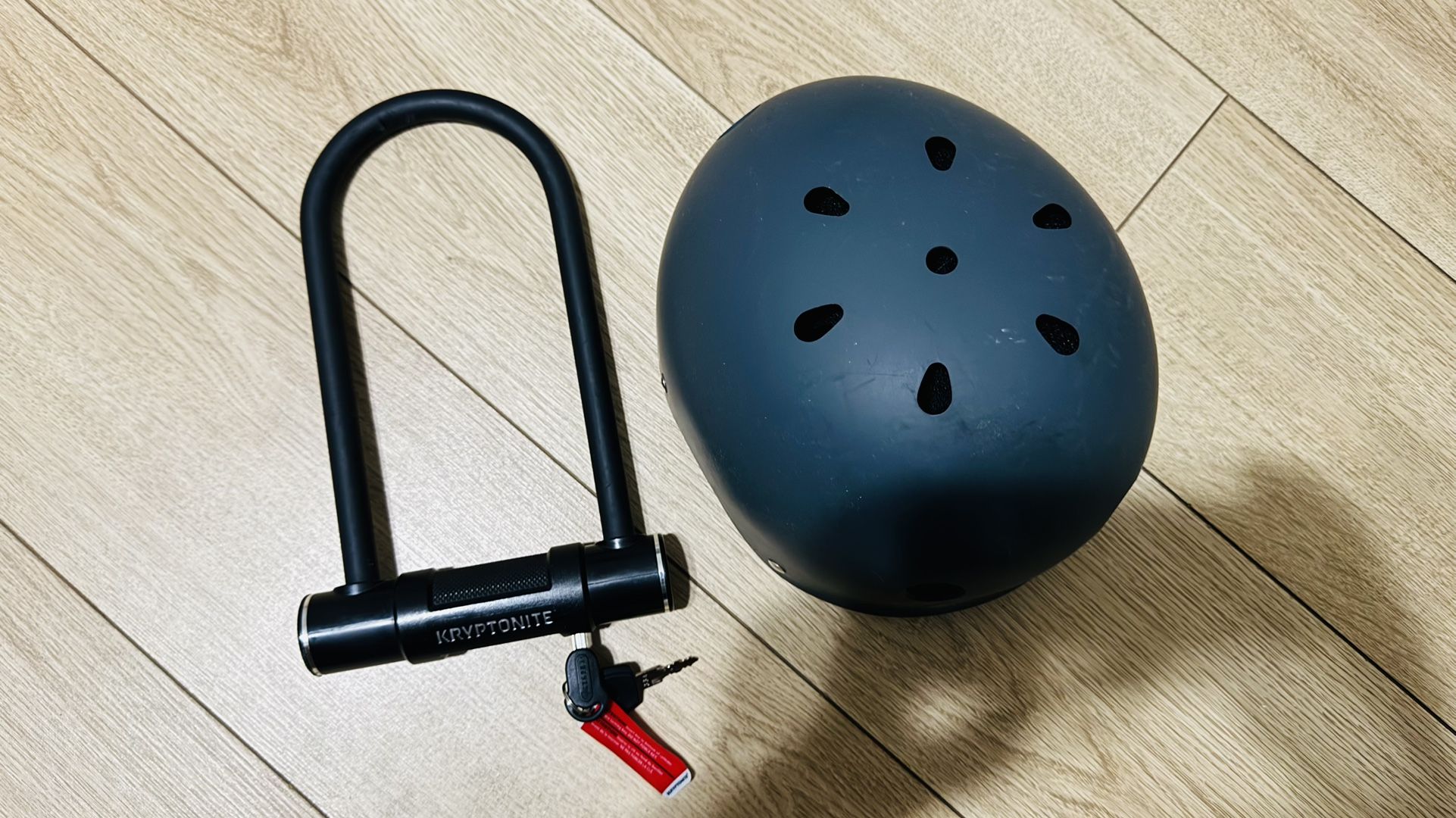 Bike Helmet + Kryptonite Bike Lock