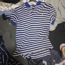 Polo By Ralph Lauren Medium Blue Stripes