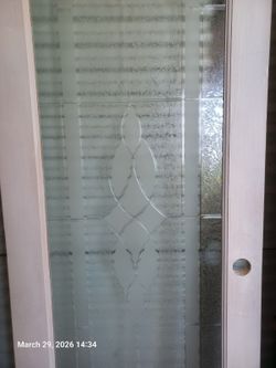 Door 30×80 Decorative Glass White Good quality NEW
