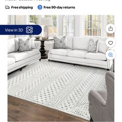 My Texas House Jessie 7'9" X 10'10" Natural Geometric Indoor-Outdoor Area Rug