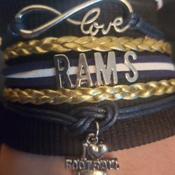 Rams Football Bracelets 
