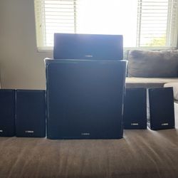 Yamaha Surround Speakers And Subwoofer $100