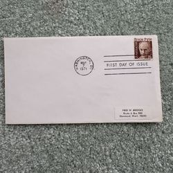 1971 First Day Of Issue Cover Featuring Ernie Pyle Pulitzer Prize Winner 16¢ Stamp #1398