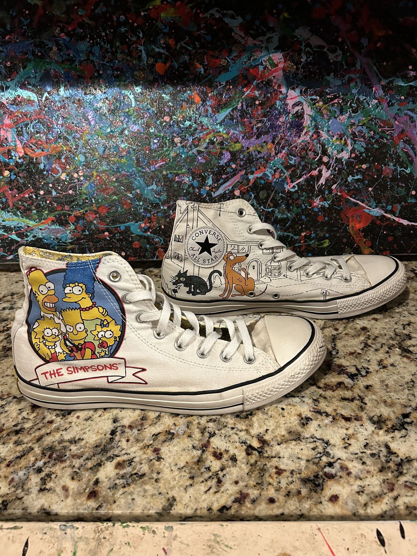 Simpsons 25th Anniversary Converse All Star Size 11 Men's Size 13 Women's