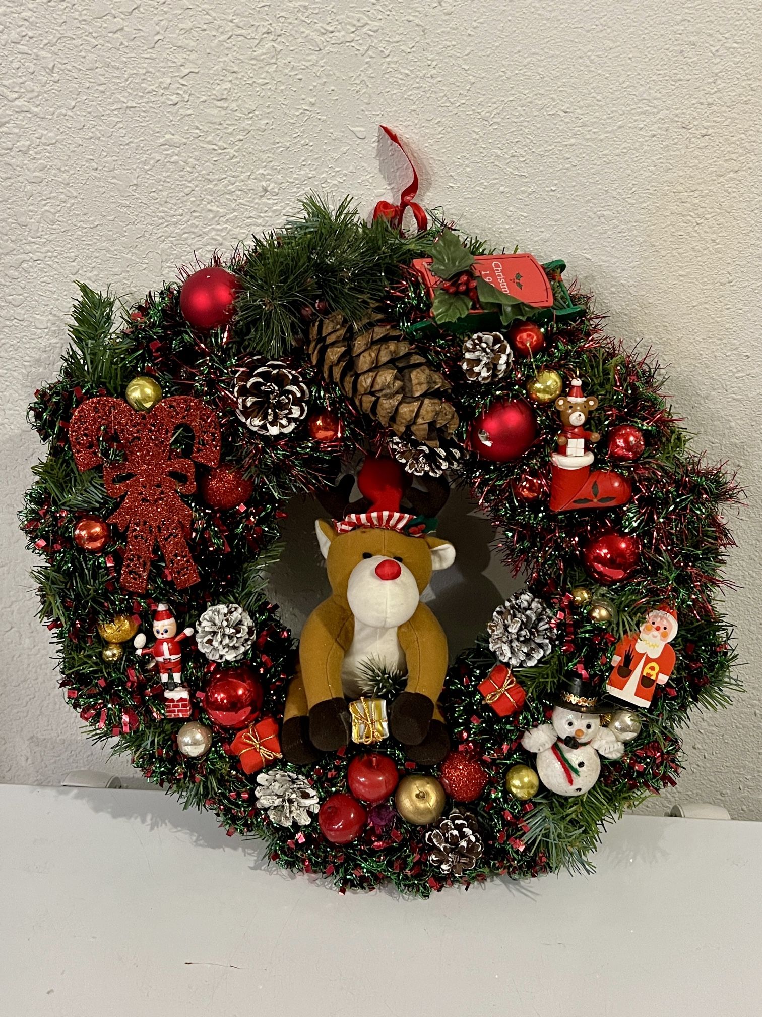 Vintage 1991 Christmas Wreath