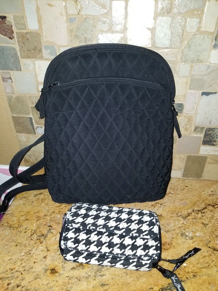Vera bradley backpack purse & wallet