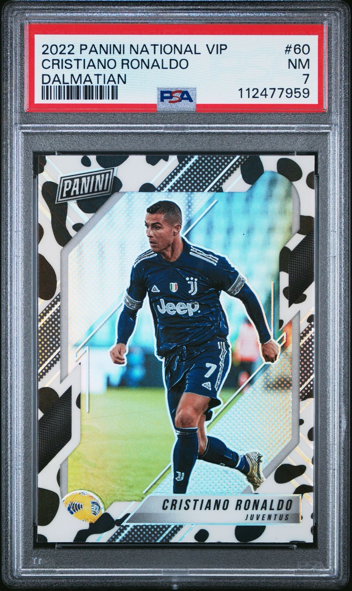 2022 Panini National VIP Cristiano Ronaldo Dalmation #60 PSA 7 Juventus