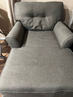 Grey Chaise Lounge Chair