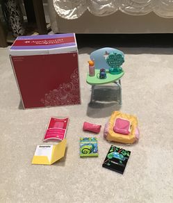 American Girl Doll 18in Retired School Desk Set With Accessories Perfect 4 Gift $50 FIRM