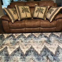 SOFT FABRIC RECLINING SOFA