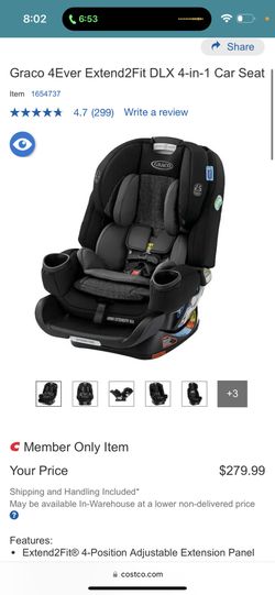 Graco 4Ever Extend2Fit DLX 4-in-1 Car Seat