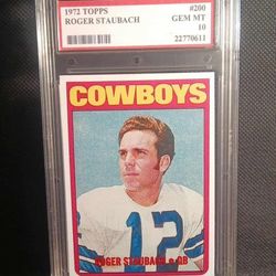 Graded 1972 Topps ROGER STAUBACH RC #200 *RP*
