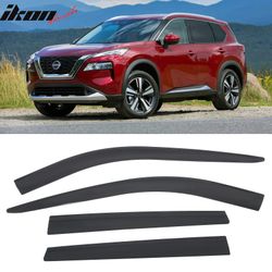 Fits 2021-2025 Nissan Rogue Low Profile Style Tape-On Window Visors Rain Deflectors