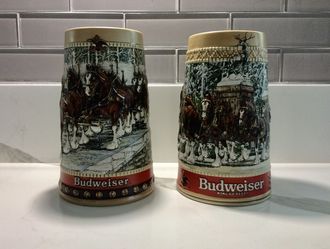 #1. Budweiser King of Beers Handcrafted Anheuser-Busch, Inc. “C” Series 1987 Beer Stein