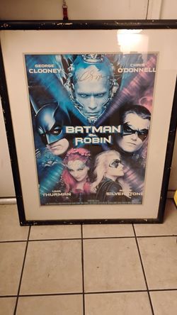 Batman & Robin 1997 movie poster singed