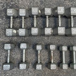 SET OF DUMBBELLS (PAIRS OF)  :  10s  15s  20s  25s  30s  35s 
