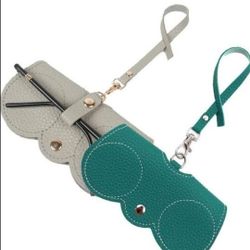 NEW! Soft Leather Glasses Case Cover (only teal color available)