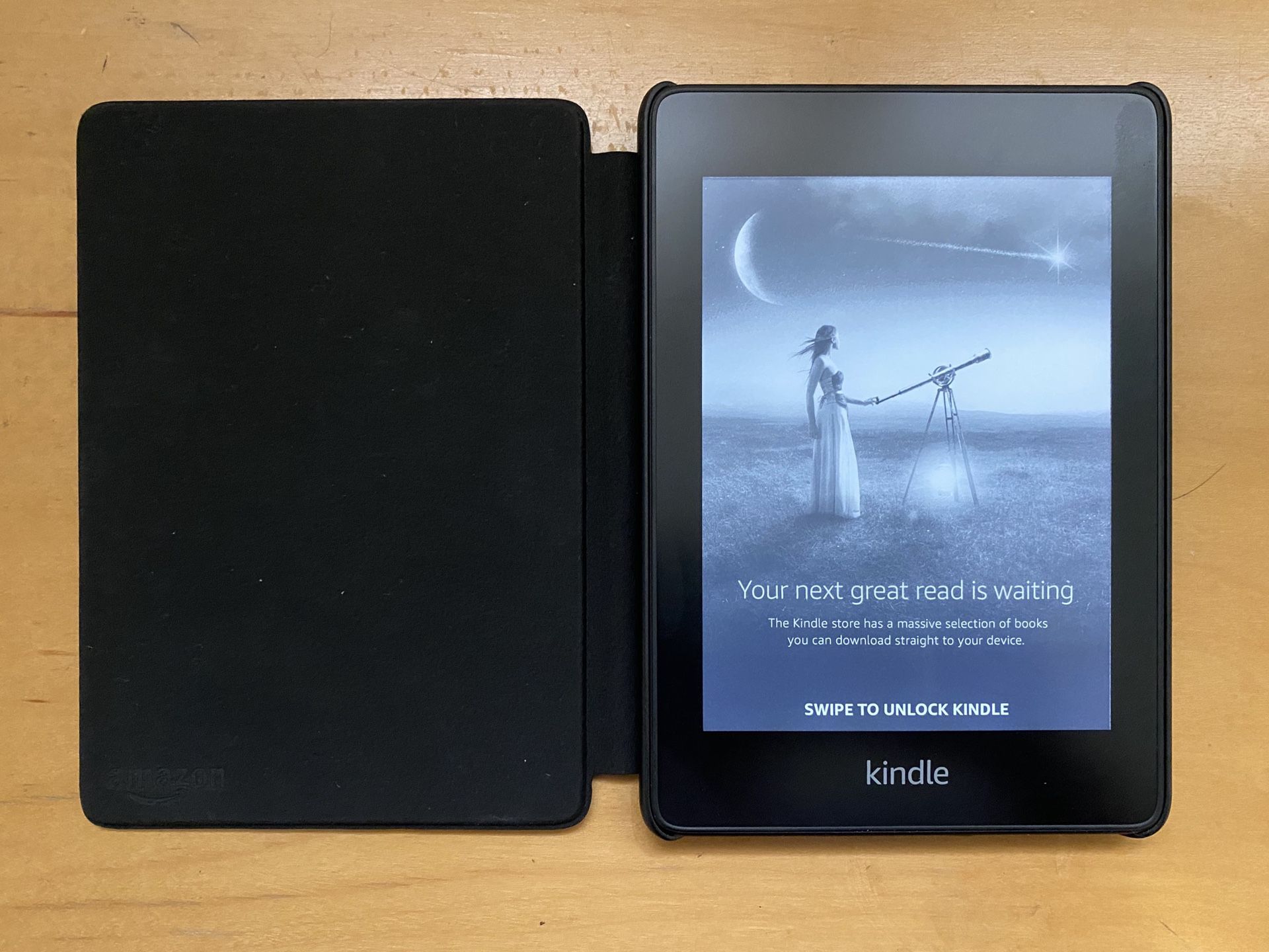 Kindle Paperwhite (with special offers) - 8GB (Latest Generation) + Leather Cover