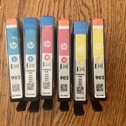 INK .. HP  902 … 2 Each .. Blue .. Yellow .. Magenta .. $7 Each .. $30 For All 6