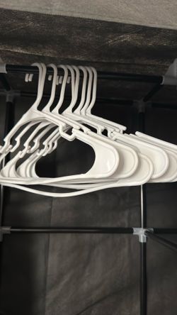 15 white hangers