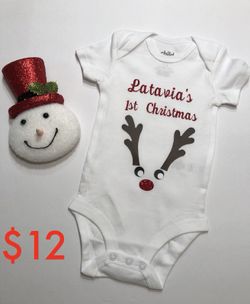 Personalized Christmas onesie