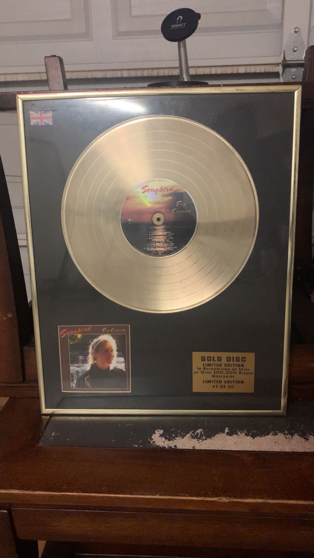 Eva Cassidy Limited Edition Gold Vinyl Record