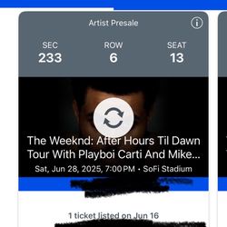 The Weekend tickets 