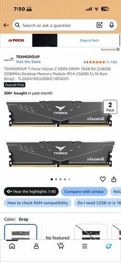 Vulcan z ram ddr4