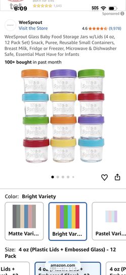 Weesprout Glass Baby Good Jars New OBO 