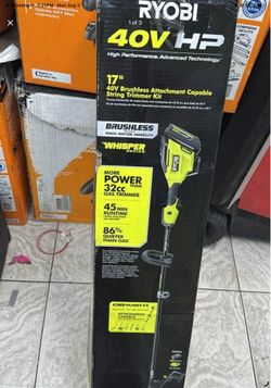 Ryobi 40v hp brushless string trimmer kit