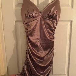 Gorgeous Lilac Satin Dress